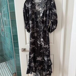 All Saints Monochrome Floral Dress